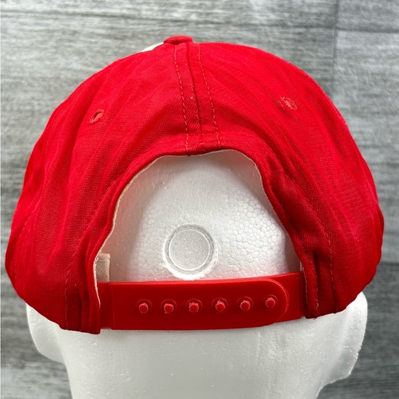 VTG Red Man Chewing Tobacco Adjustable Snapback Trucker Hat Semco USA MADE READ - Picture 9 of 16
